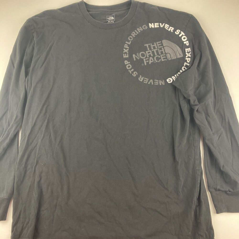 The North Face Shirt Men's XL Black Long Sleeve Never Stop Exploring 2010